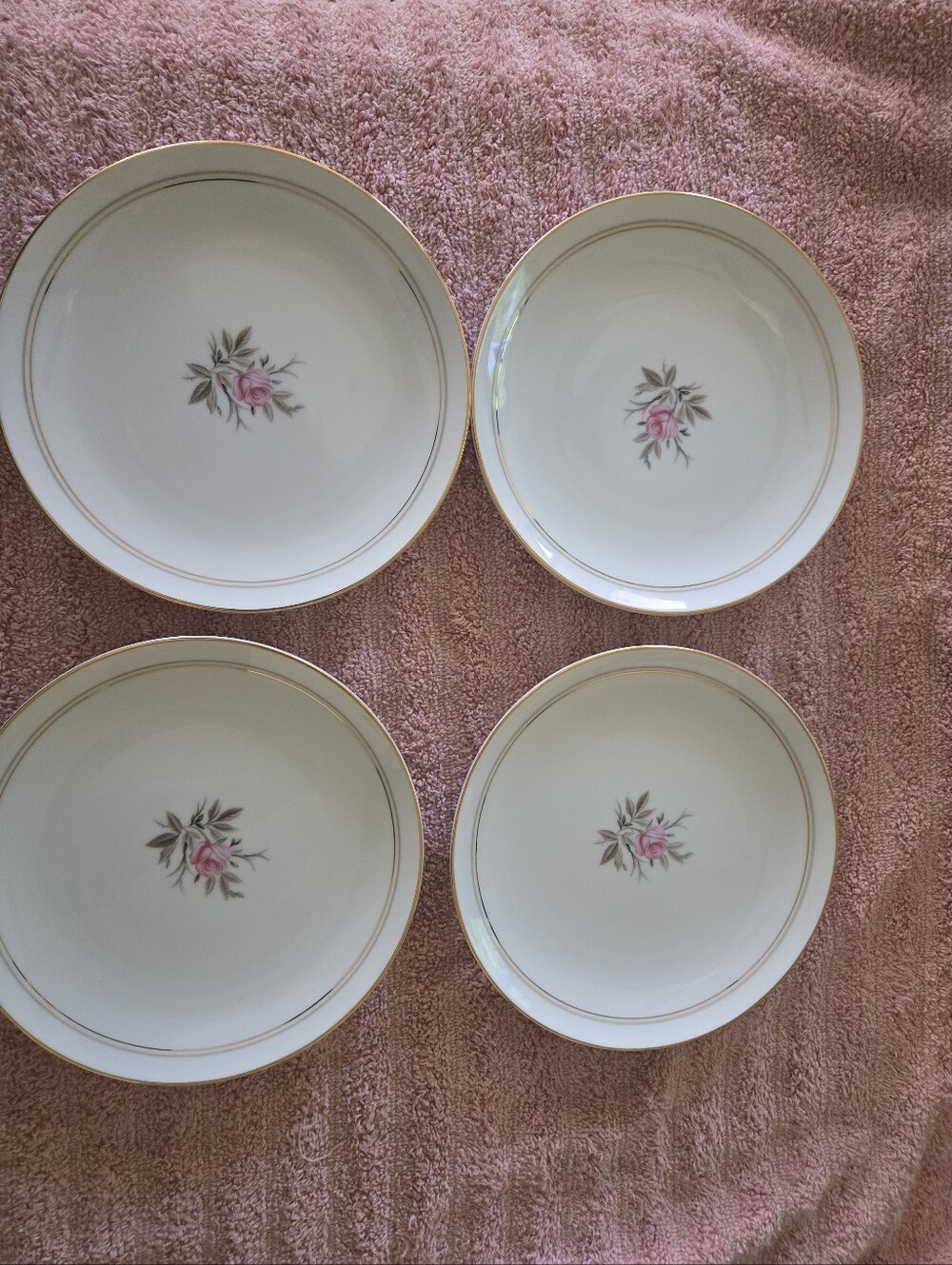 Four Vintage Noritake Japan Daryl 6.50 Inch Plates. 5510